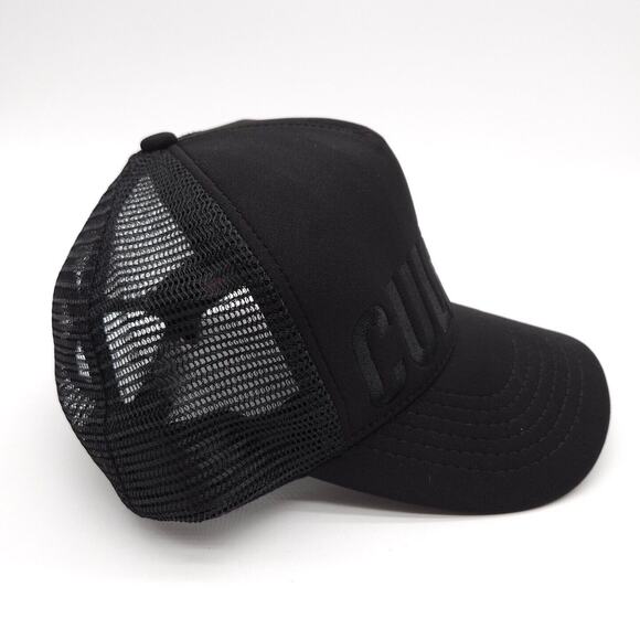 Culprit Snapback Trucker‎ Mesh Hat Black Ball Cap Stitched Logo USA Made Unisex - Picture 4 of 7